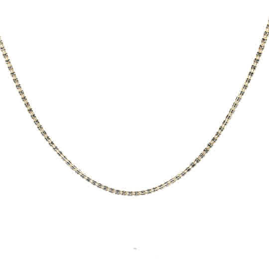 Elegant 14k Yellow and White Gold Necklace with Sparkling Accents