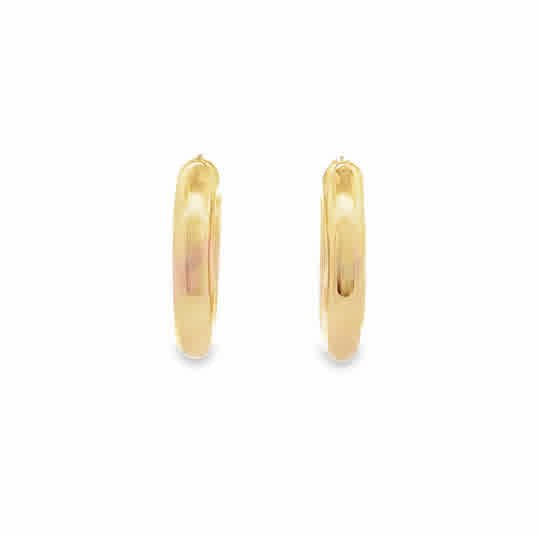 Elegant 14k Yellow Gold Hoop Earrings