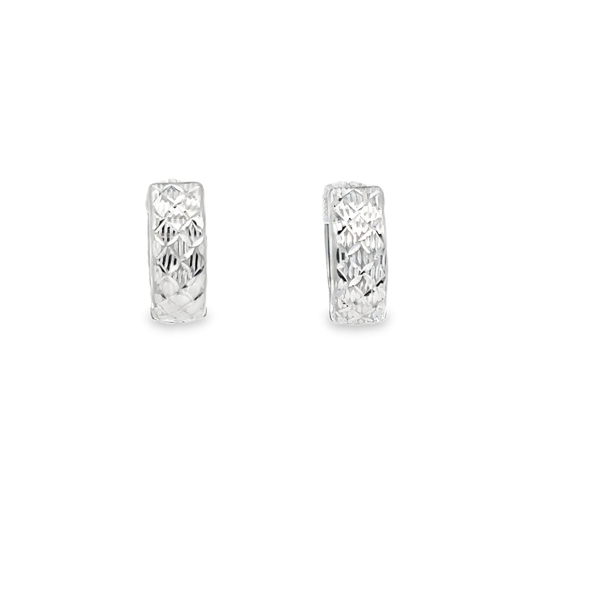 Elegant 14k White Gold Hoop Earrings