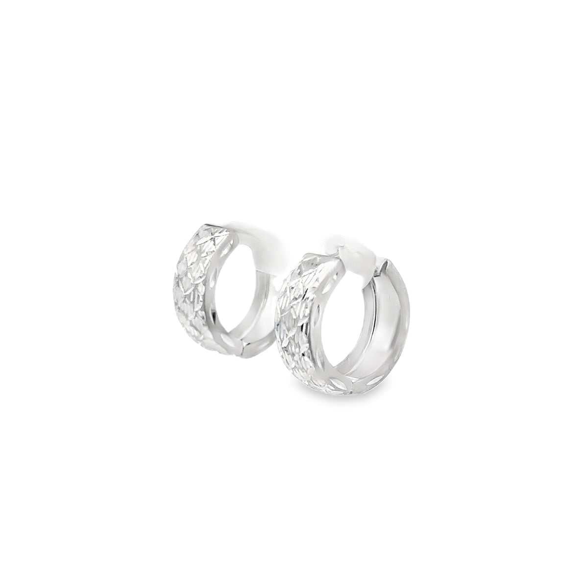Elegant 14k White Gold Hoop Earrings