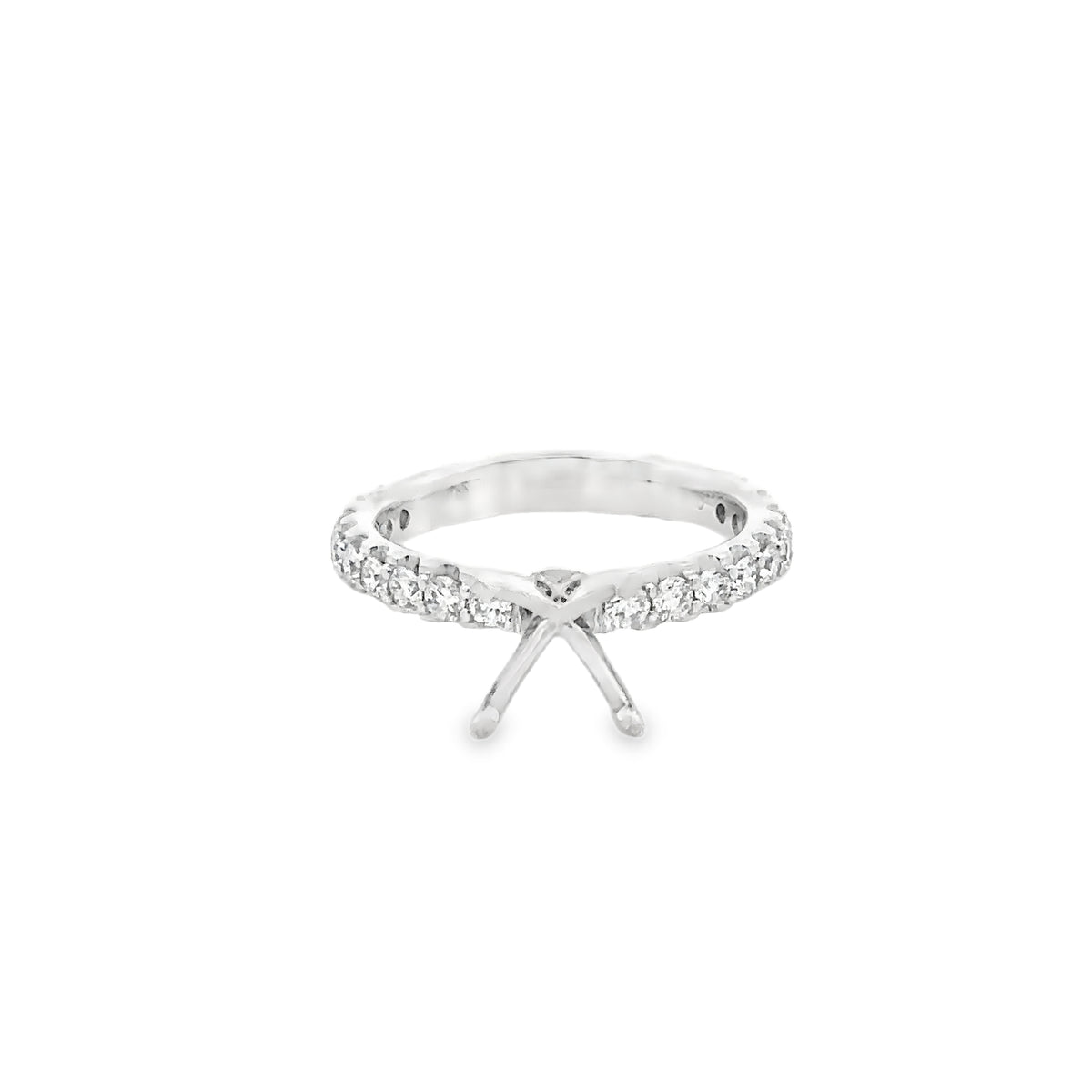 Elegant Platinum Semi-Mount Ring