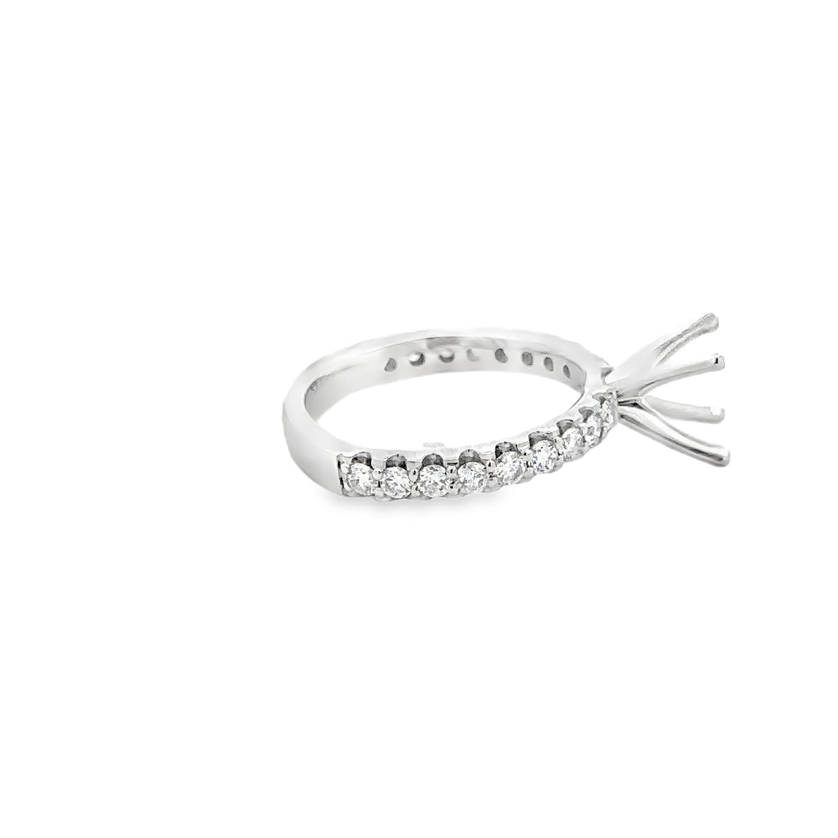 Elegant Platinum Semi-Mount Ring