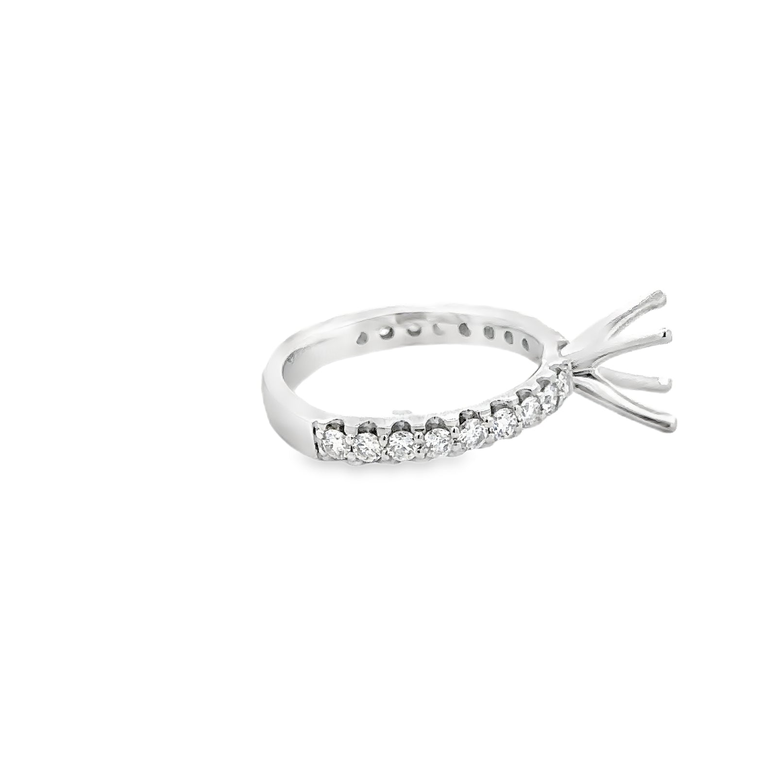 Elegant Platinum Semi-Mount Ring