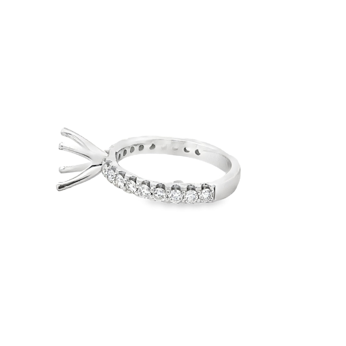 Elegant Platinum Semi-Mount Ring