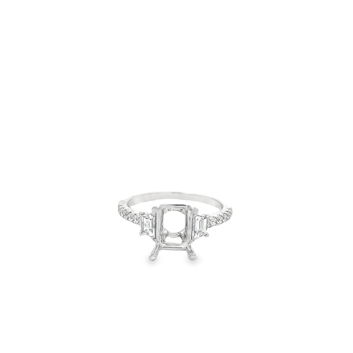 18k White Gold Semi-Mount Ring