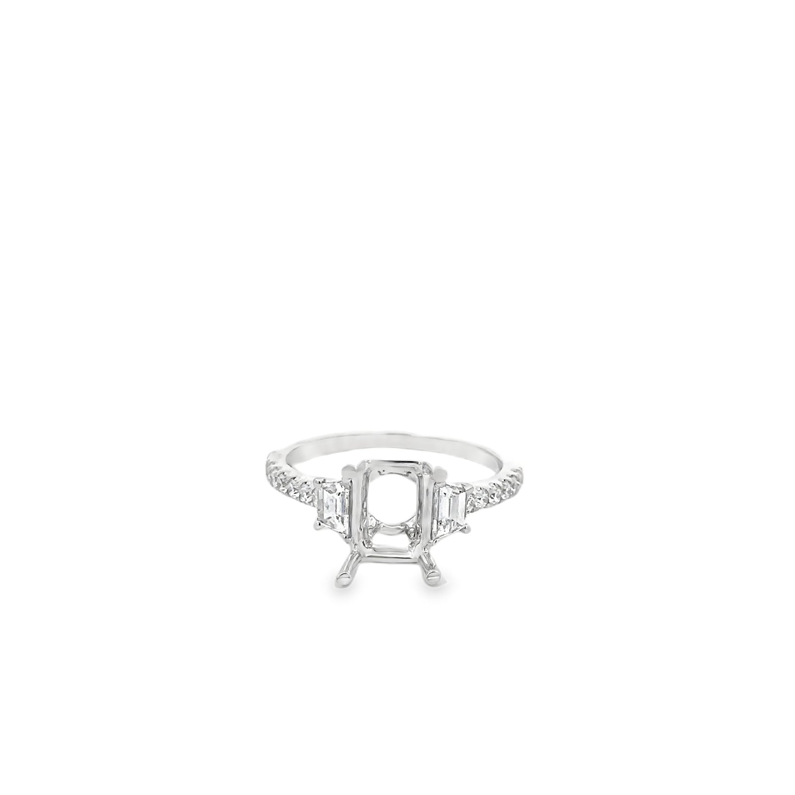 18k White Gold Semi-Mount Ring