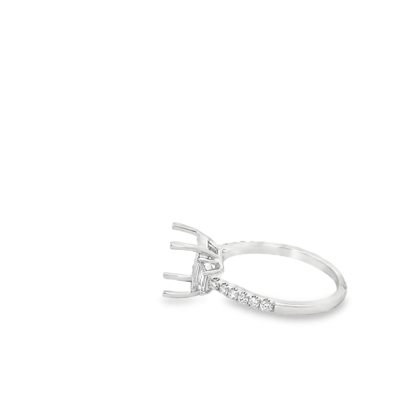 18k White Gold Semi-Mount Ring