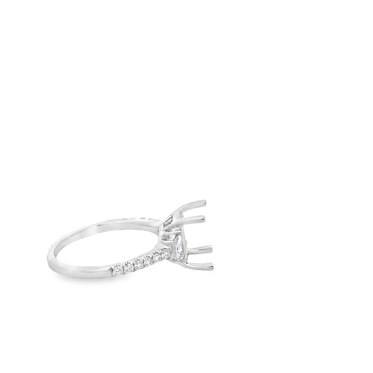 18k White Gold Semi-Mount Ring