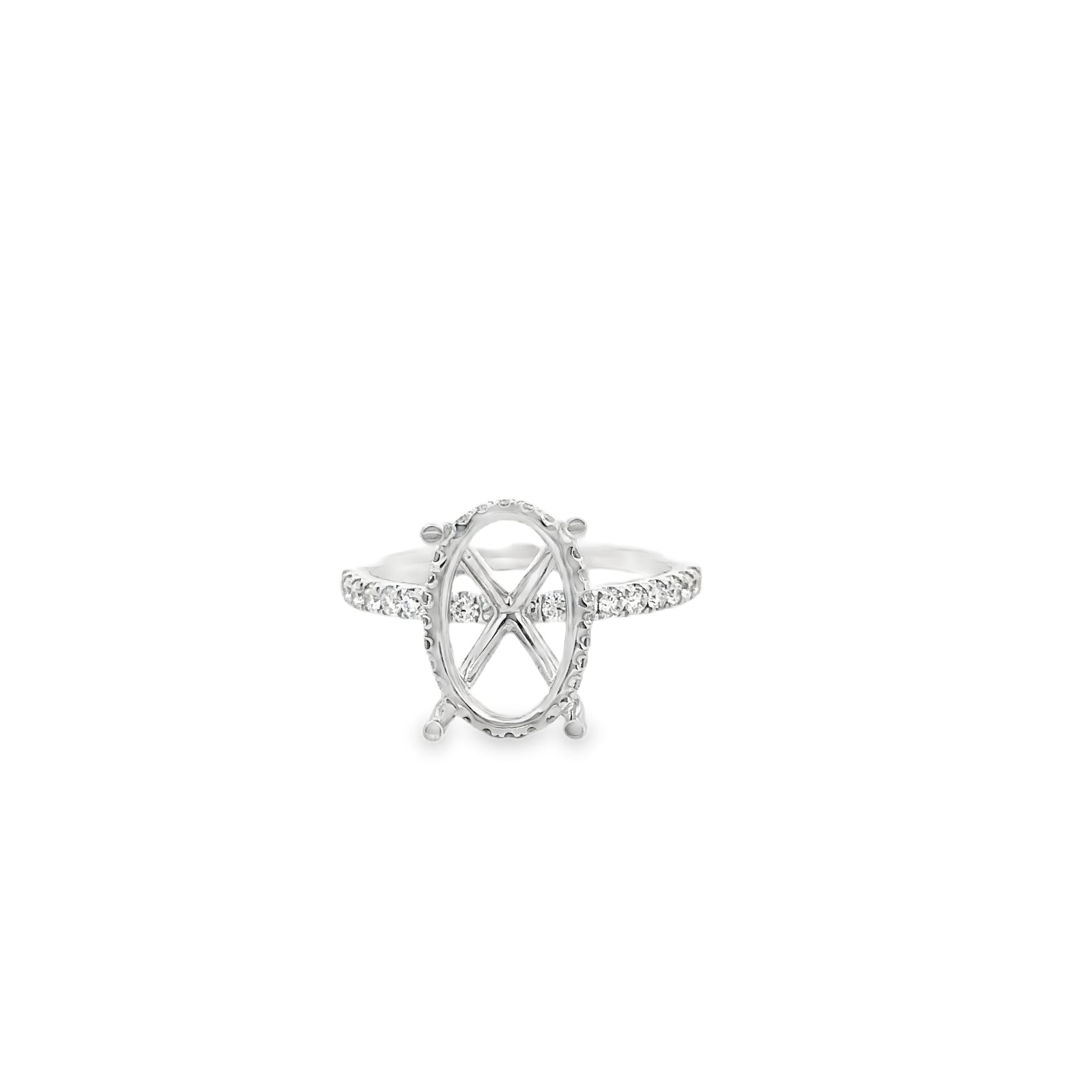 18k White Gold Semi-Mount Ring