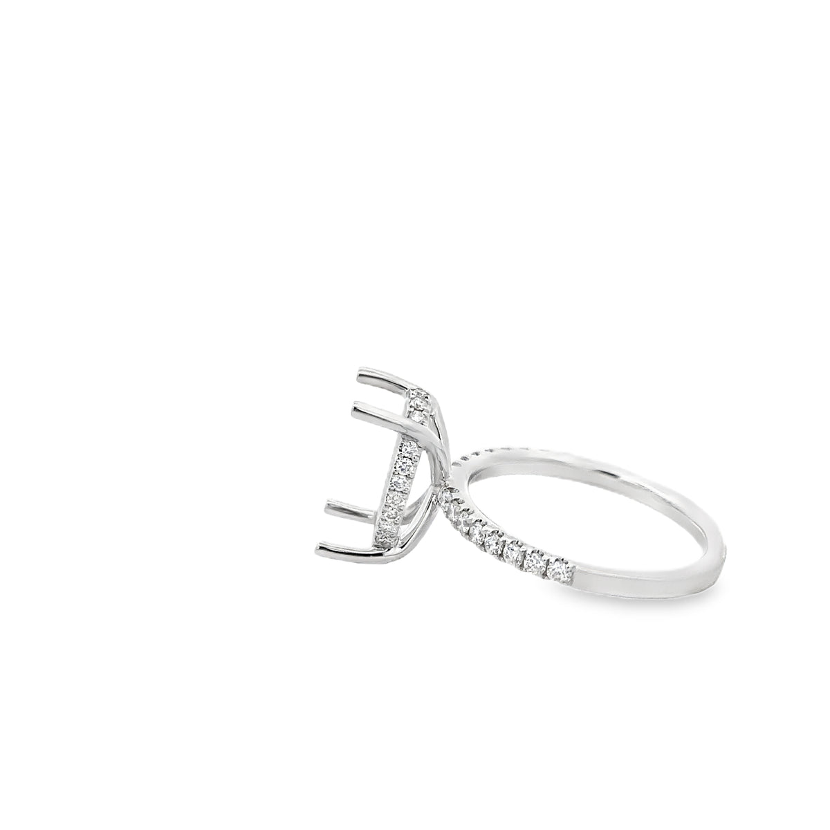 18k White Gold Semi-Mount Ring