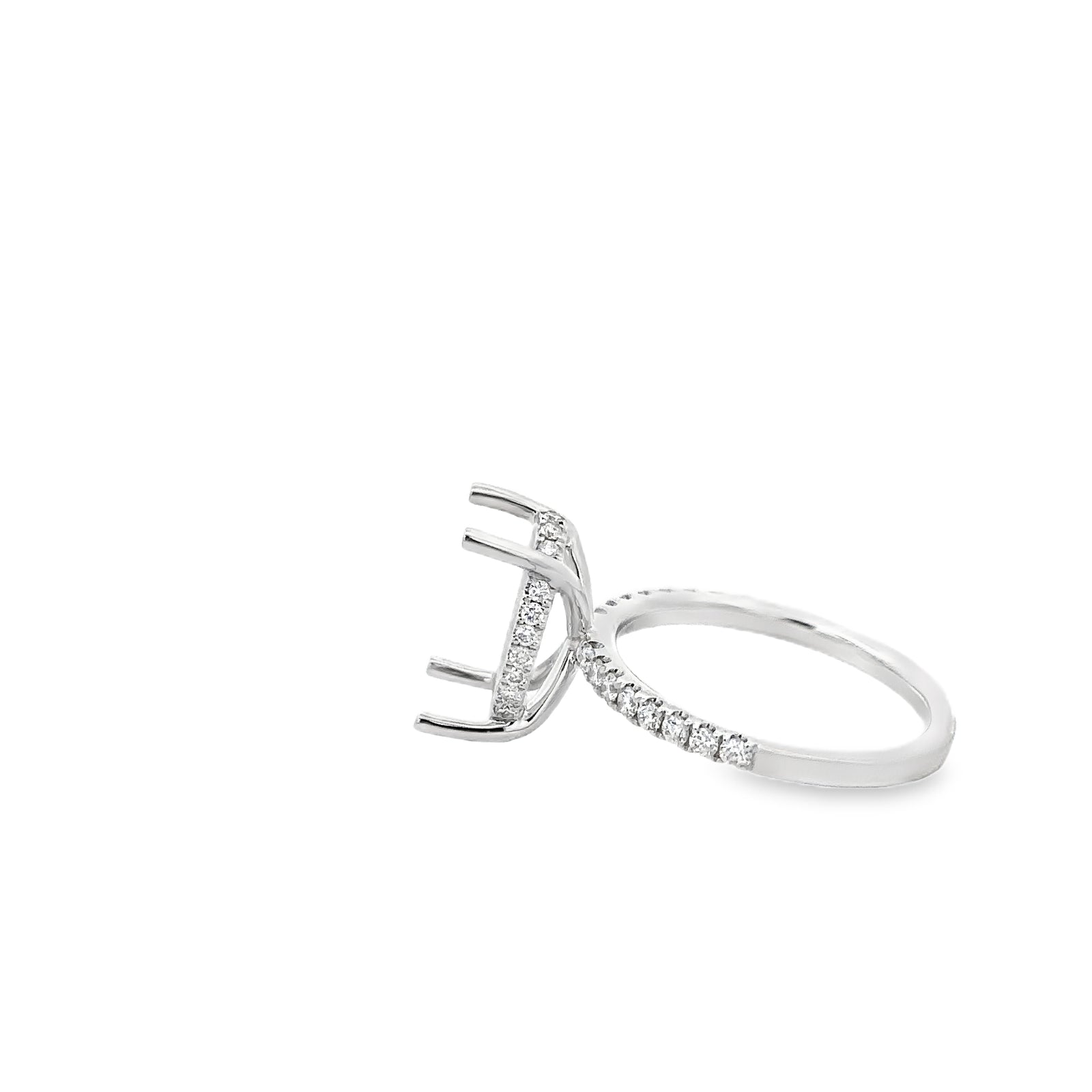 18k White Gold Semi-Mount Ring