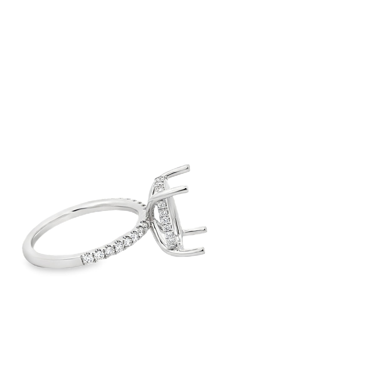 18k White Gold Semi-Mount Ring