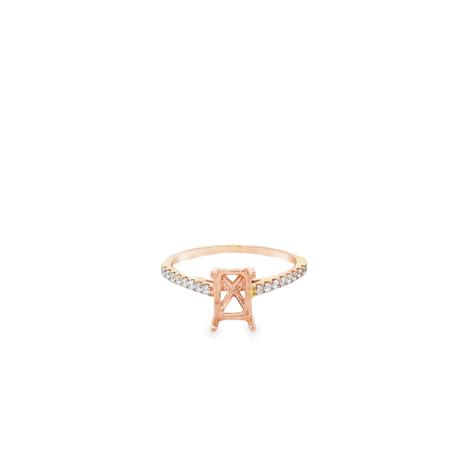 18k Rose Gold Semi-Mount Ring