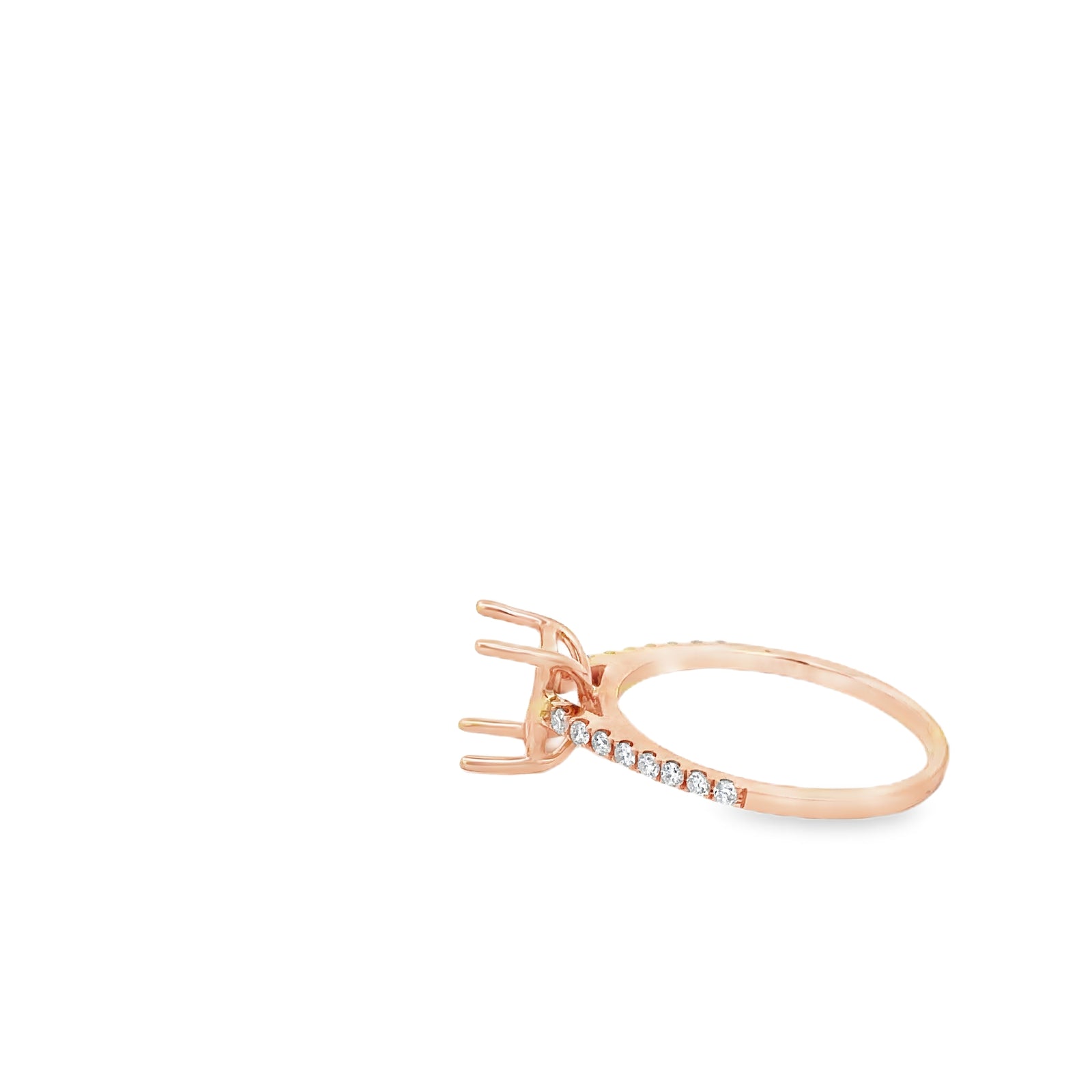 18k Rose Gold Semi-Mount Ring