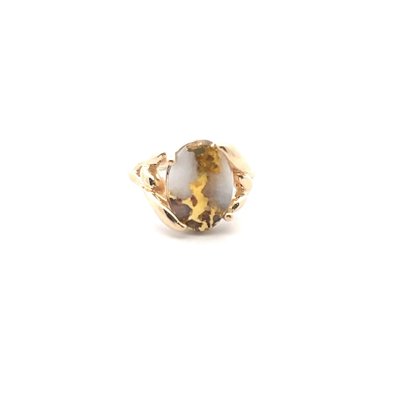 14k Yellow Gold Ring with Natural Gold Quartz