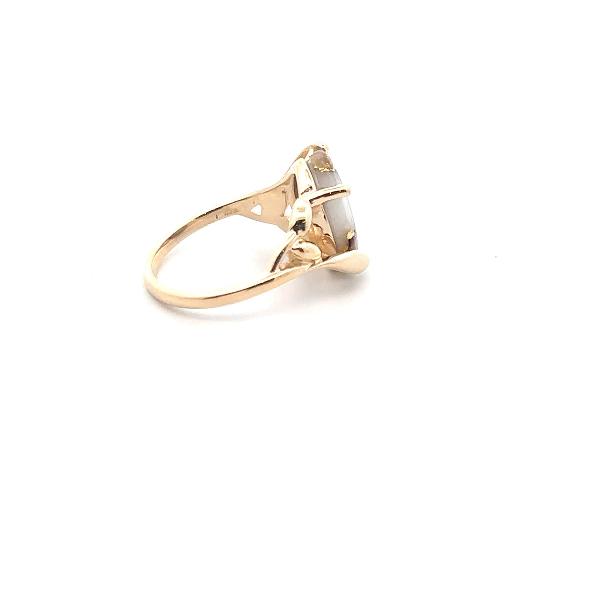 14k Yellow Gold Ring with Natural Gold Quartz