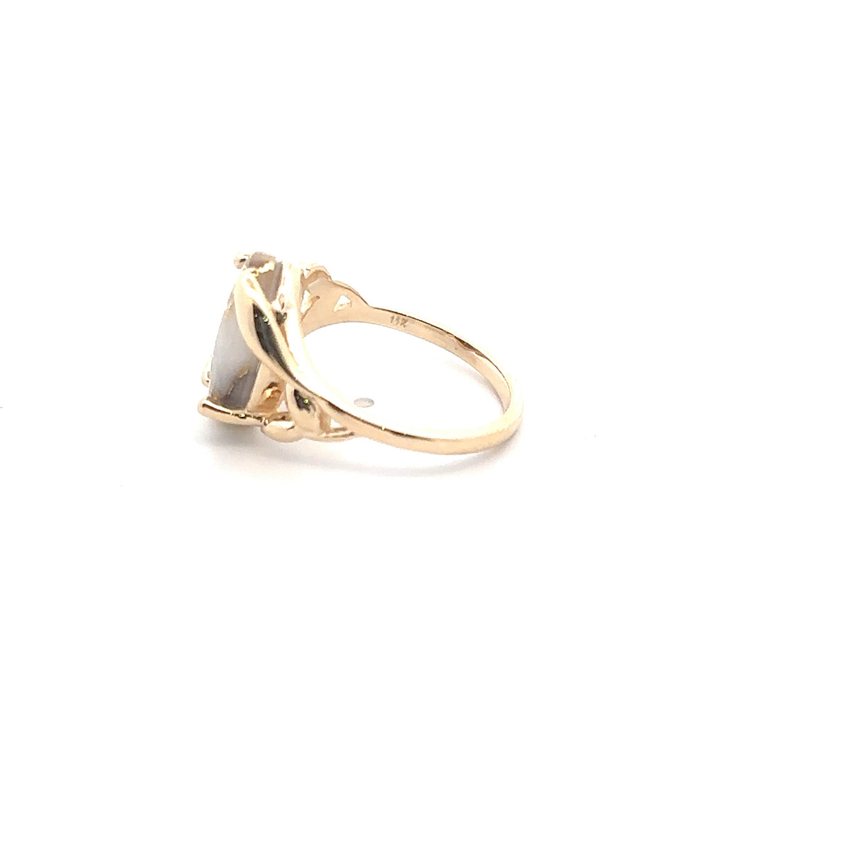14k Yellow Gold Ring with Natural Gold Quartz
