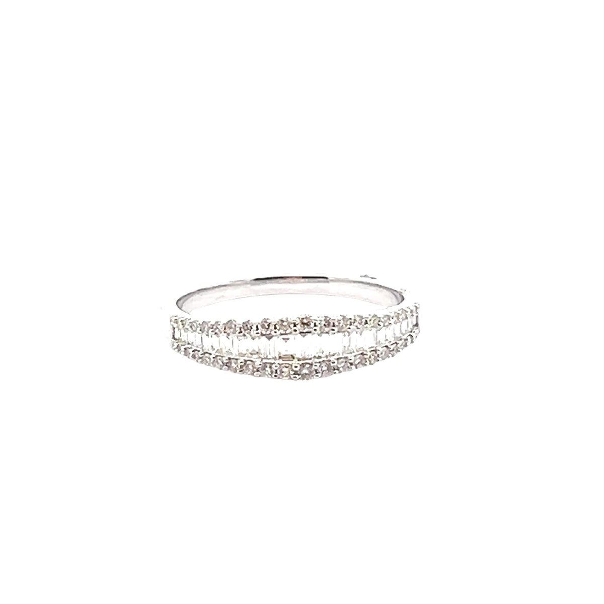 14k White Gold Diamond Multistone Ring