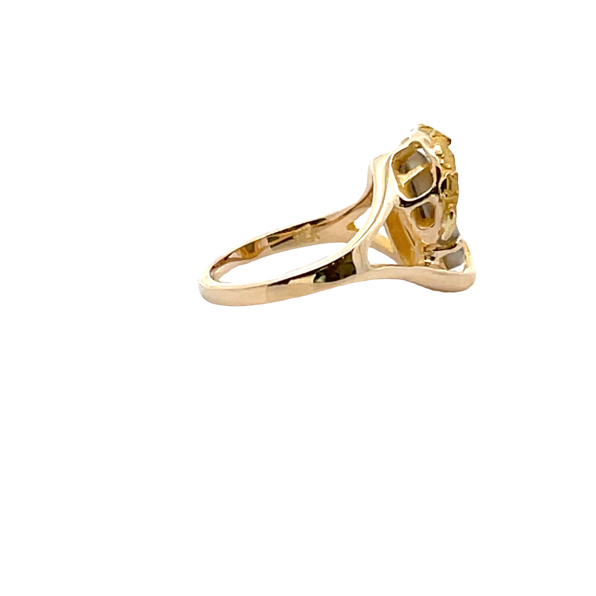 14k Yellow Gold Ring with Natural Gold Quartz