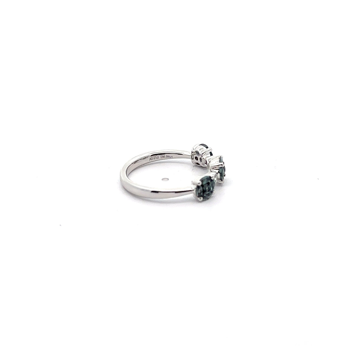 Platinum Multi-Stone Ring with Natural Alexandrites and Diamonds