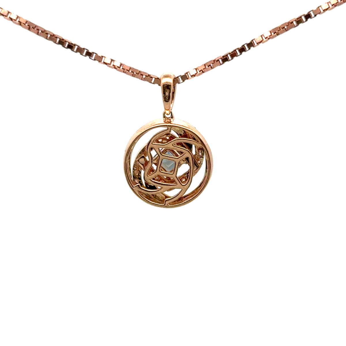 18k Rose Gold Pendant with Alexandrite and Diamond