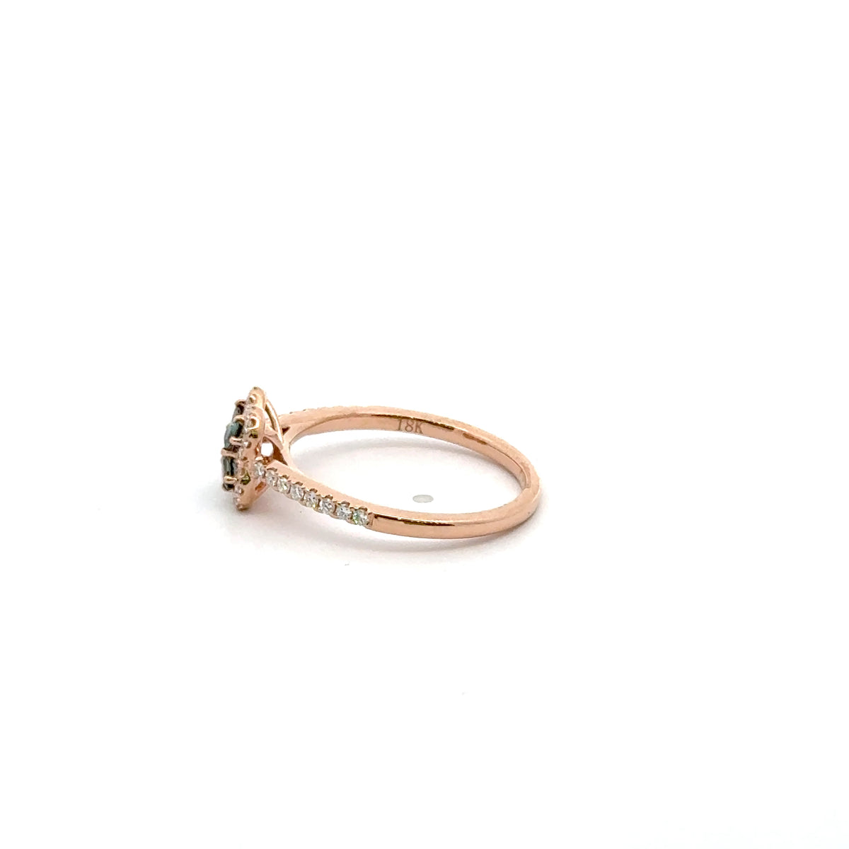 18k Rose Gold Multi-Stone Ring with Natural Alexandrites and Diamonds