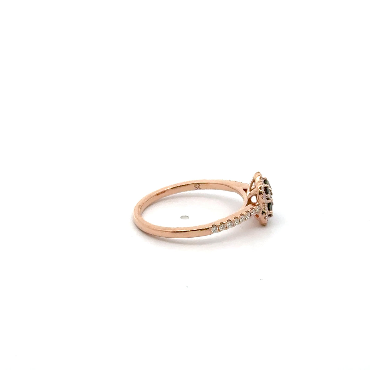 18k Rose Gold Multi-Stone Ring with Natural Alexandrites and Diamonds