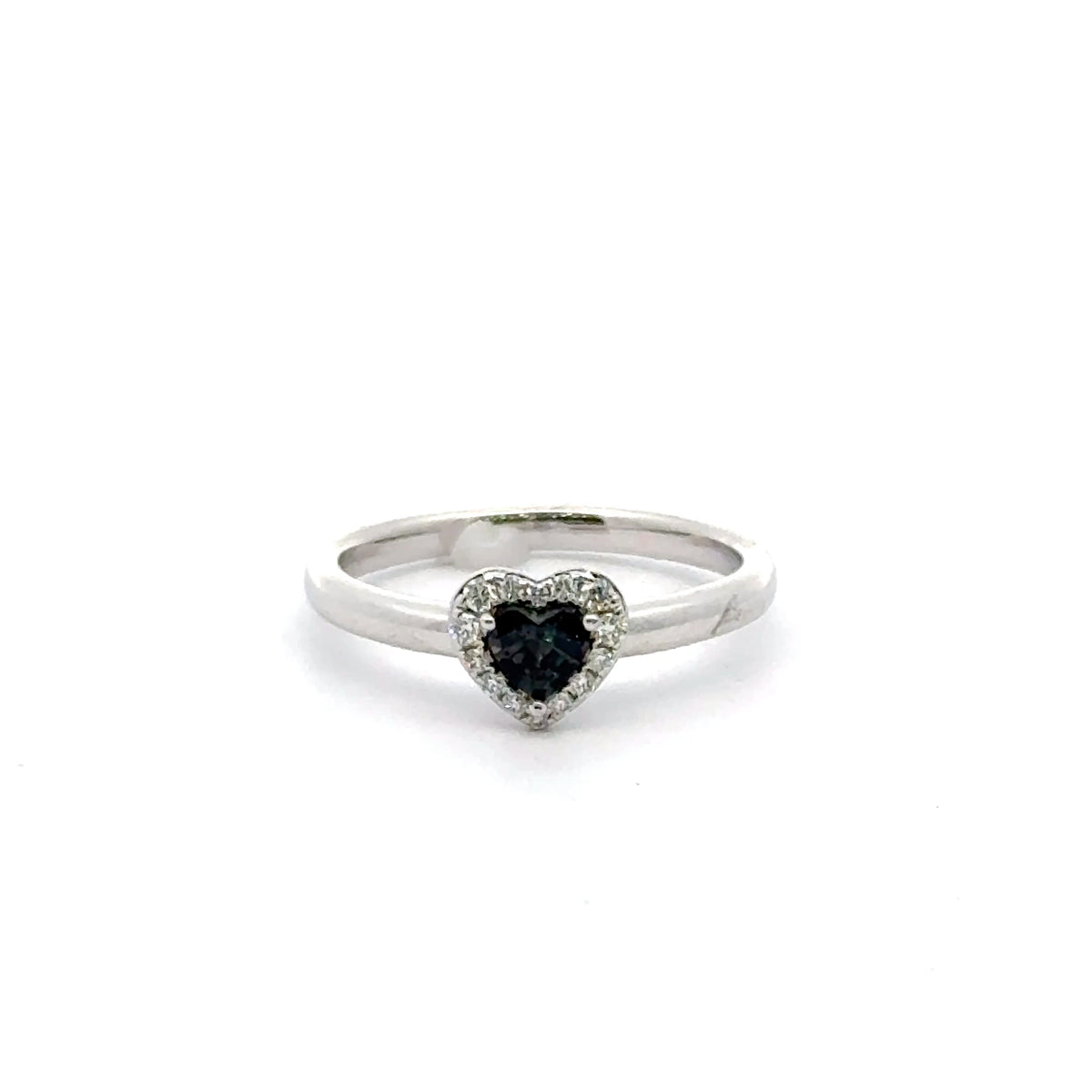 18k White Gold Alexandrite and Diamond Ring