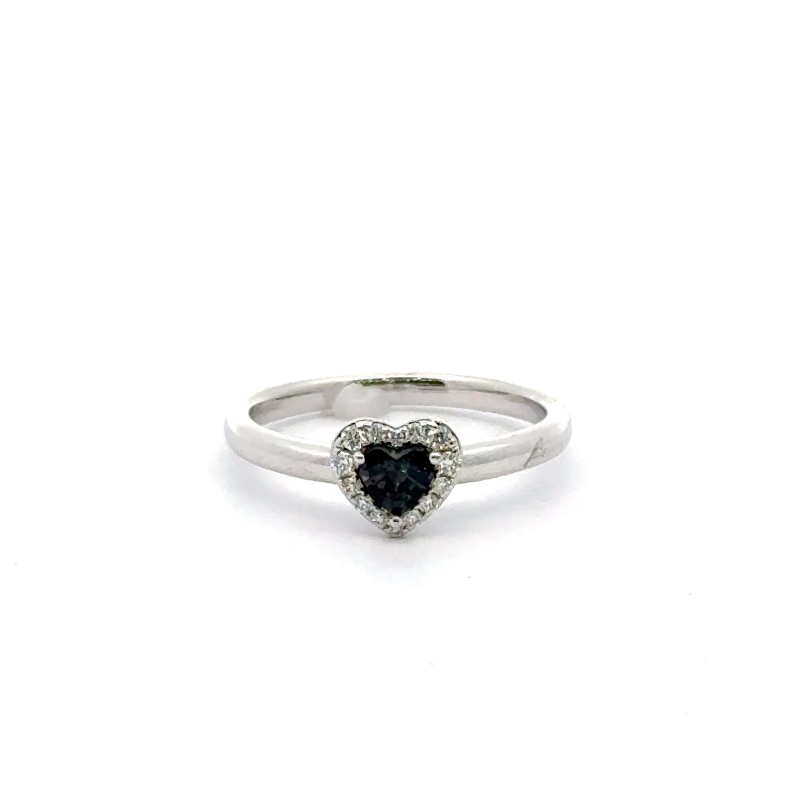 18k White Gold Alexandrite and Diamond Ring