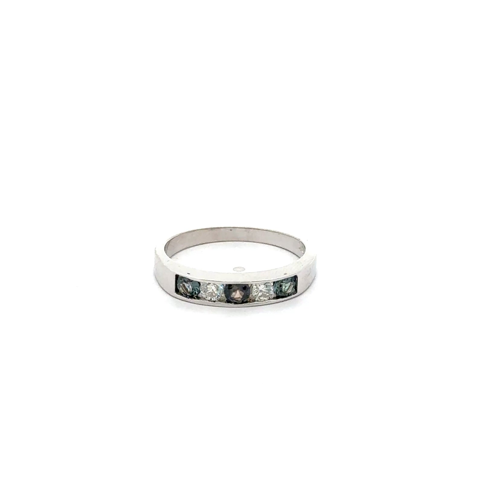 18k White Gold Alexandrite and Diamond Ring