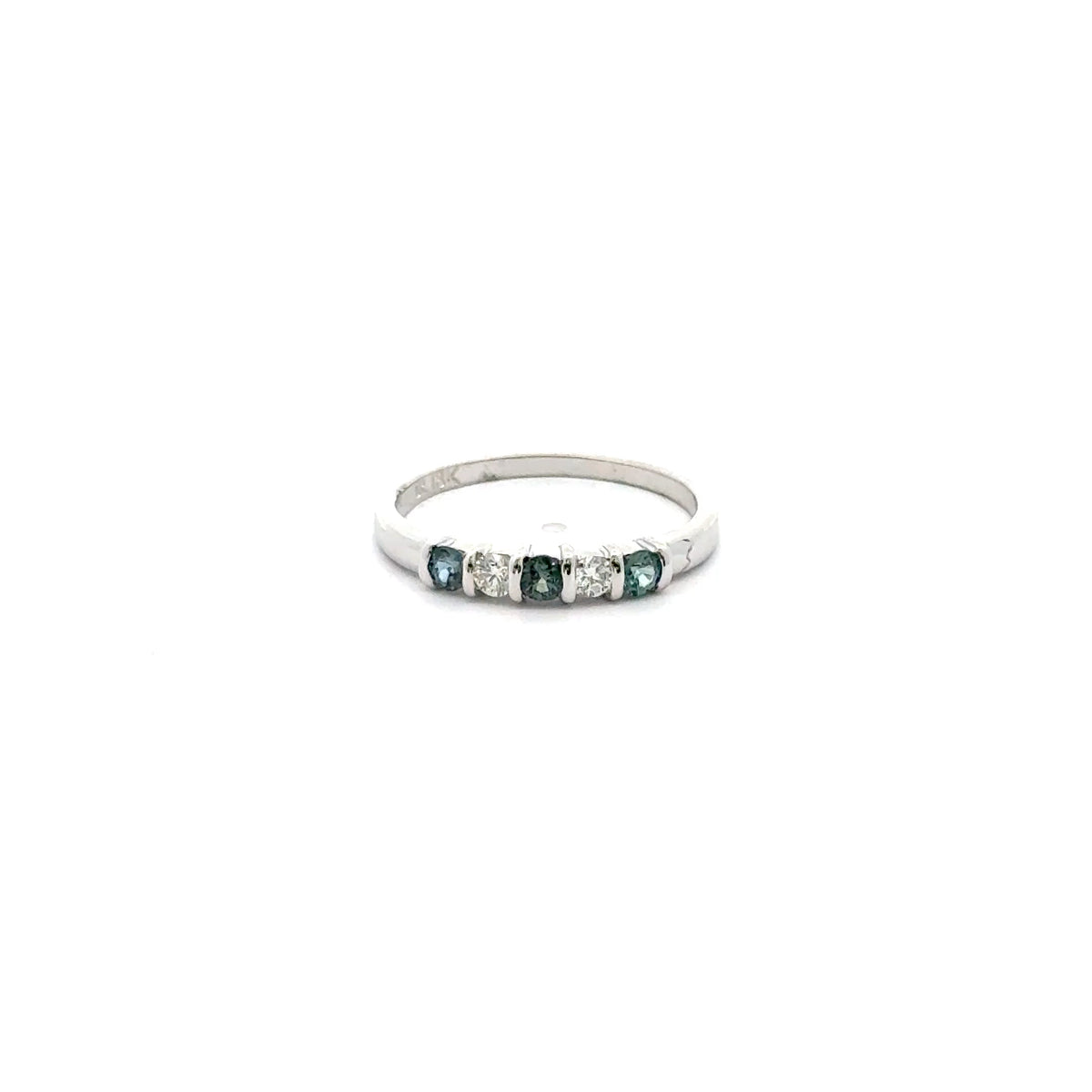 18k White Gold Alexandrite and Diamond Ring