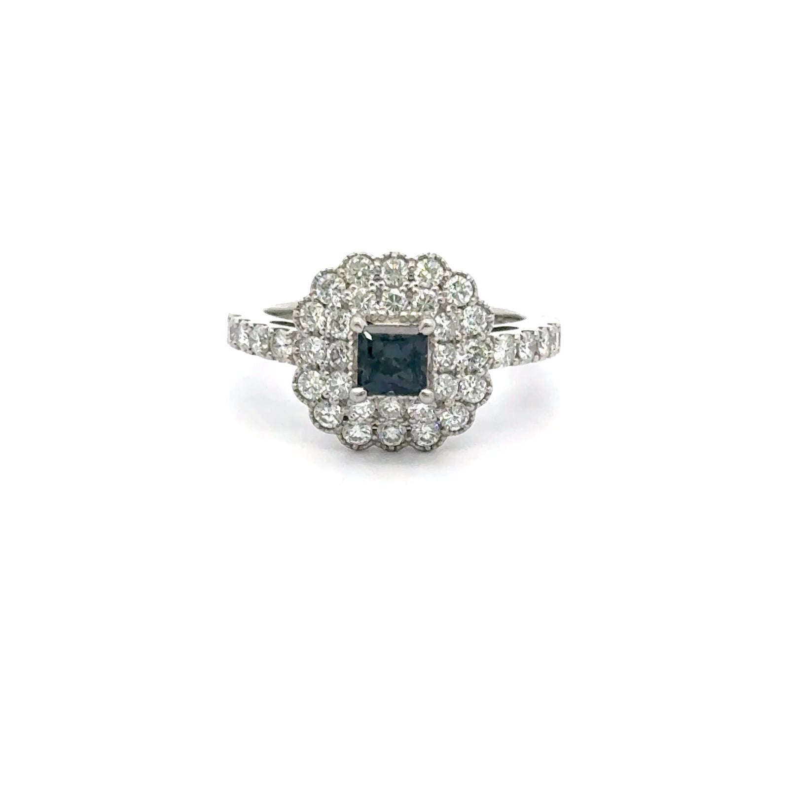 Platinum Multi Stone Ring with Alexandrite and Diamonds