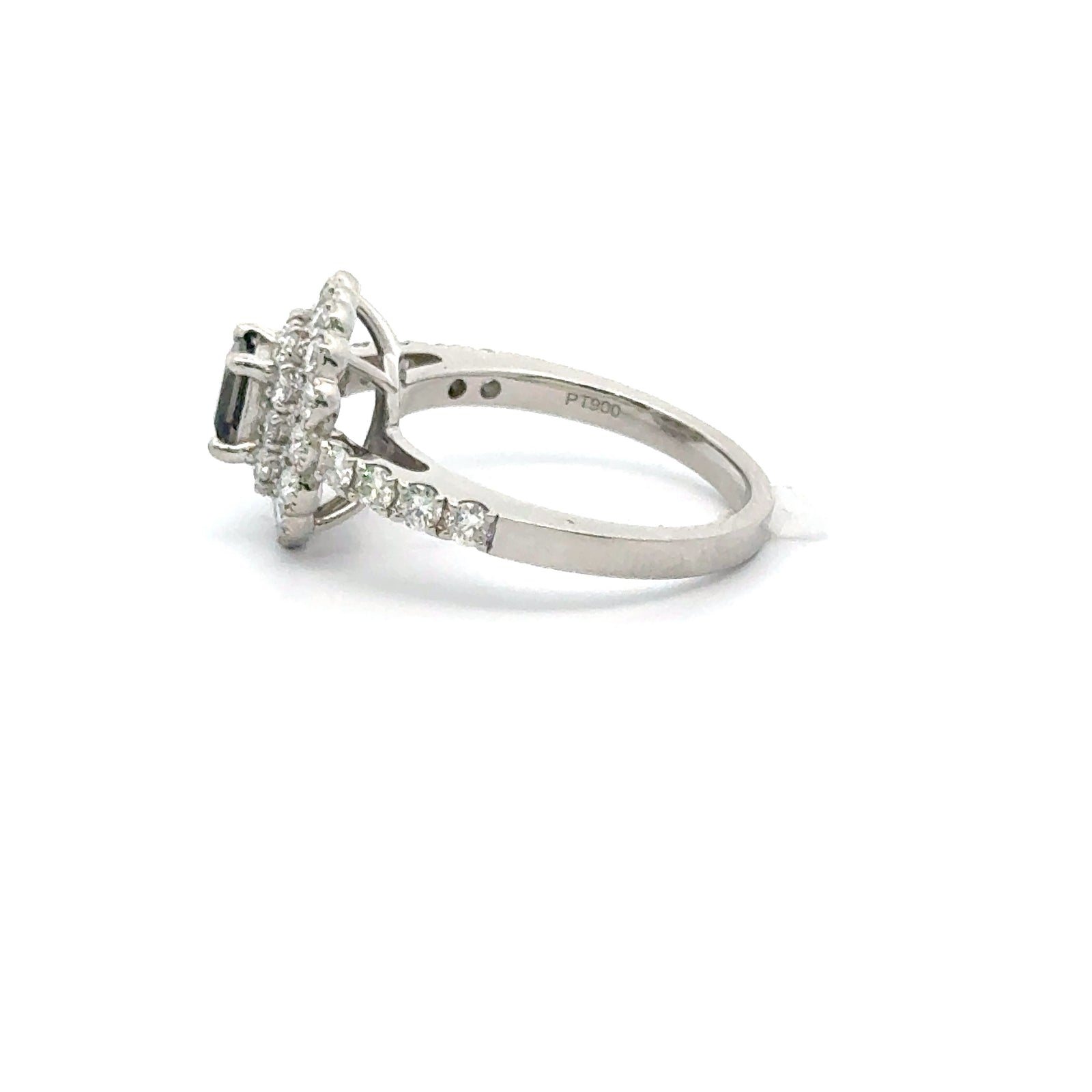 Platinum Multi Stone Ring with Alexandrite and Diamonds