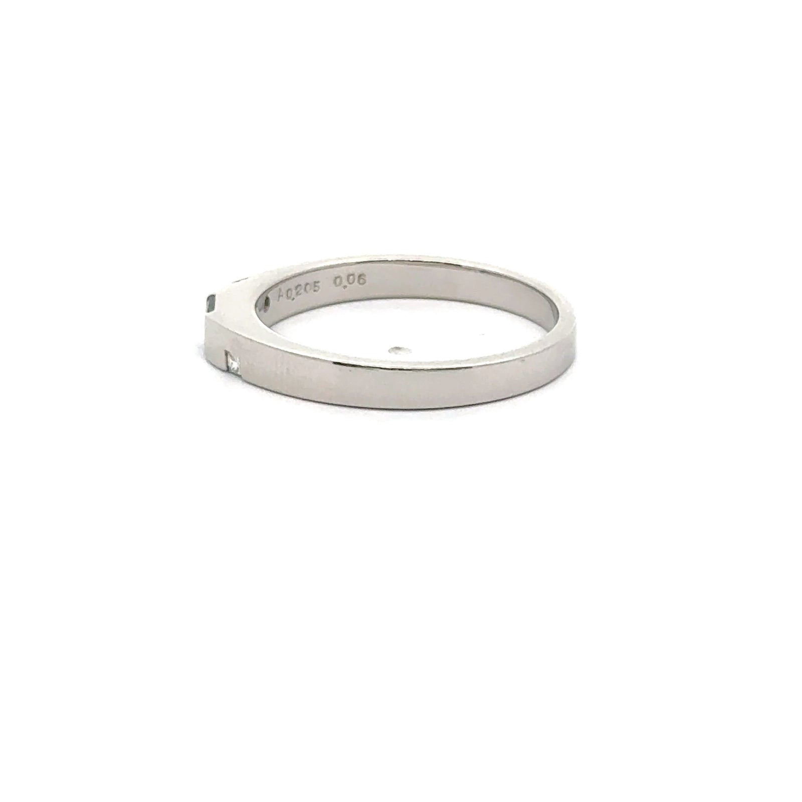 Platinum Band Ring with Alexandrite and Diamond Accents