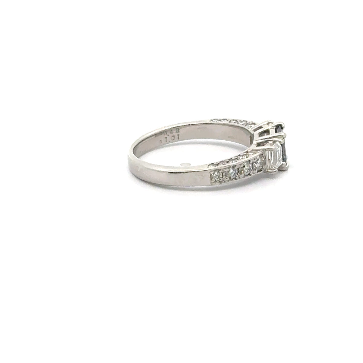 Platinum Ring with Natural Alexandrite and Diamonds