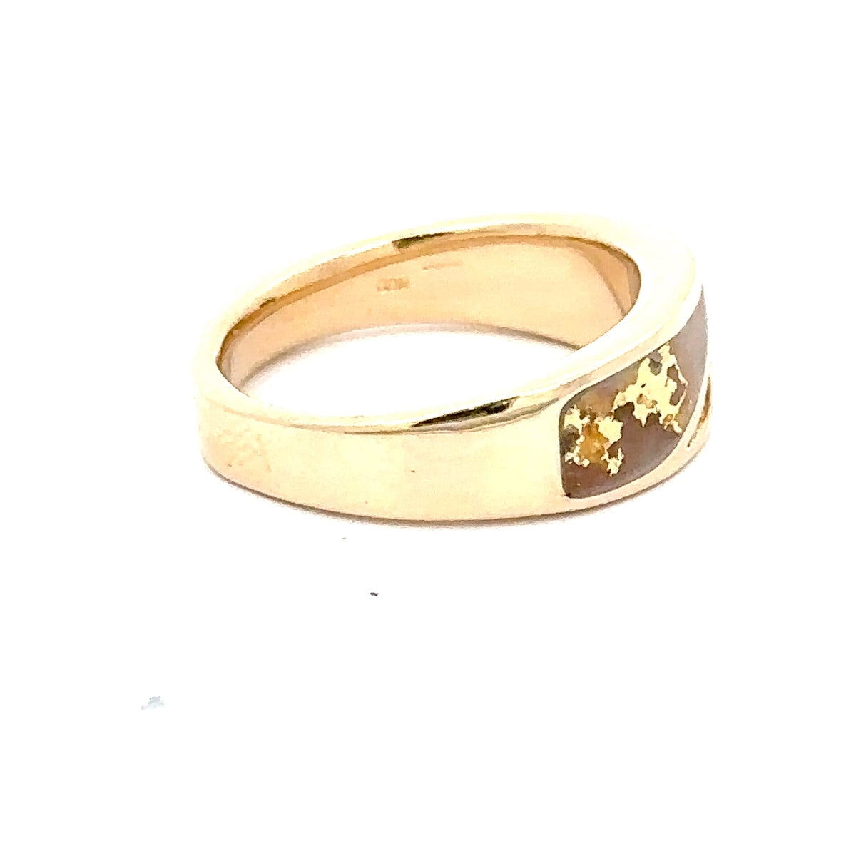 14k Yellow Gold Ring with Gold Quartz and Diamonds