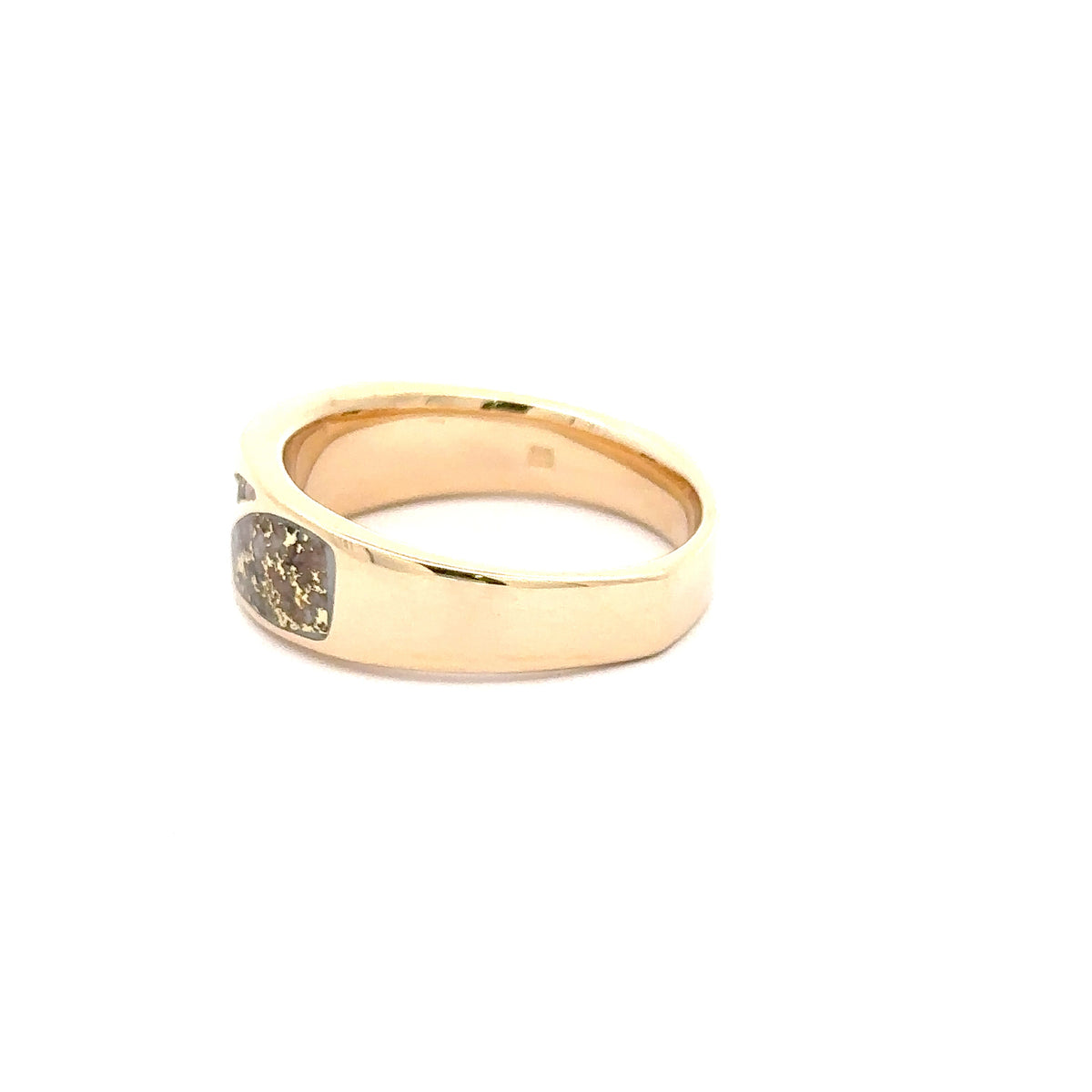 14k Yellow Gold Ring with Gold Quartz and Diamonds