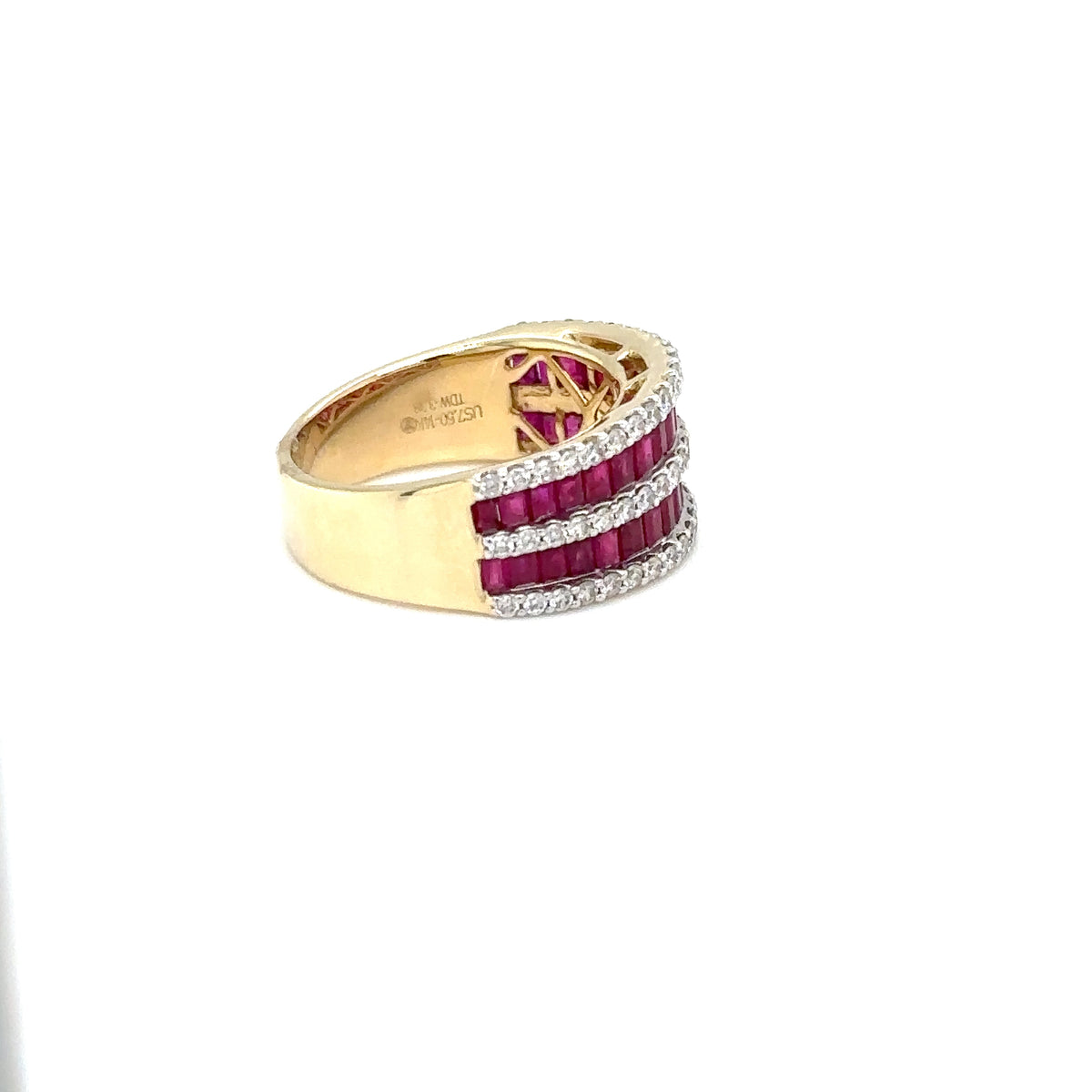 14k Yellow Gold Ruby and Diamond Ring
