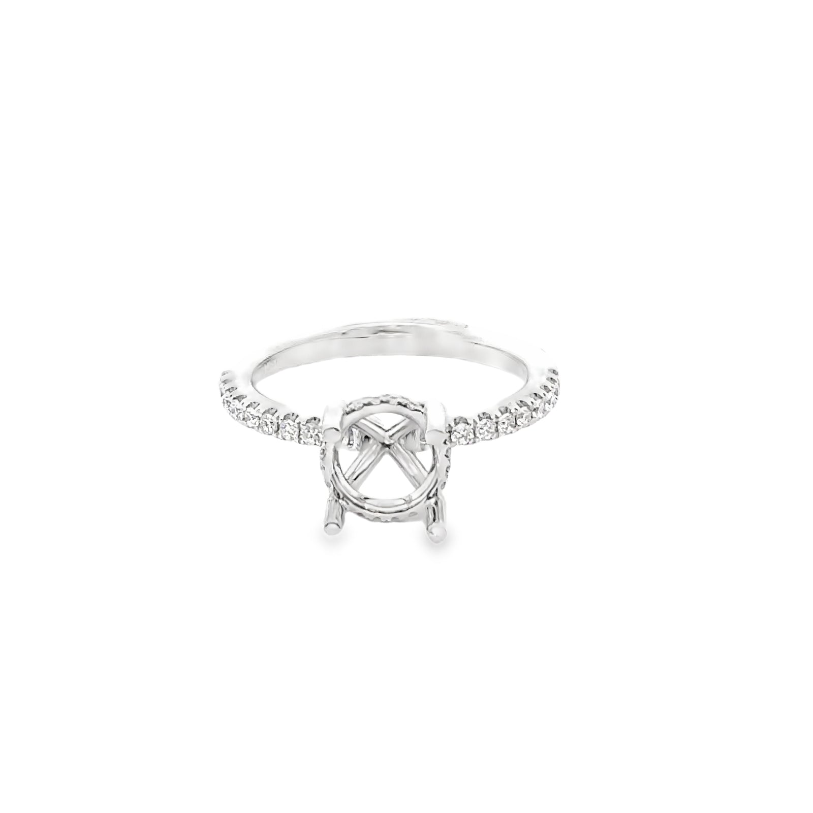 14k White Gold Diamond Semi-Mount