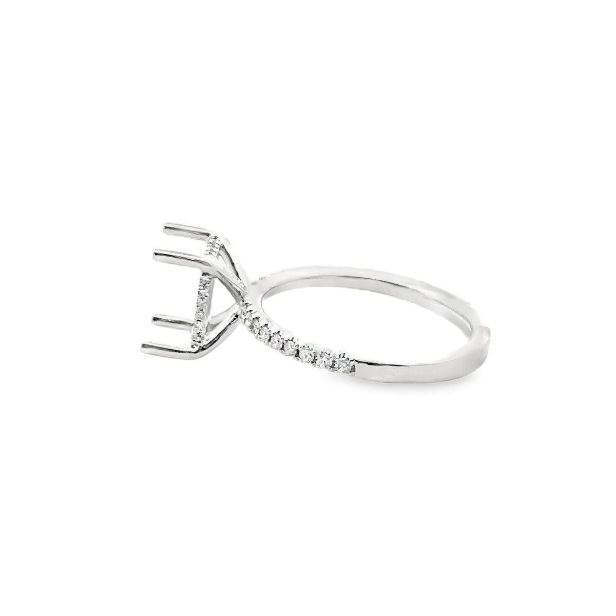 14k White Gold Diamond Semi-Mount