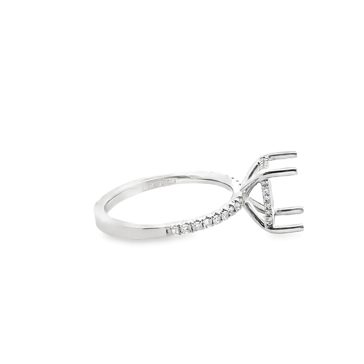 14k White Gold Diamond Semi-Mount