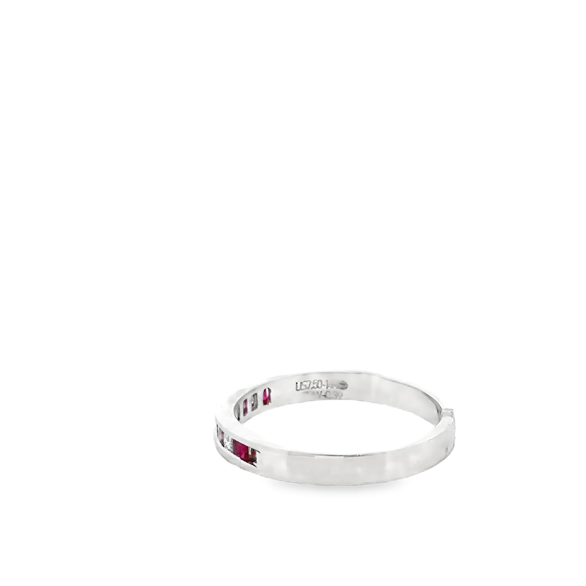 14k White Gold Ruby and Diamond Ring