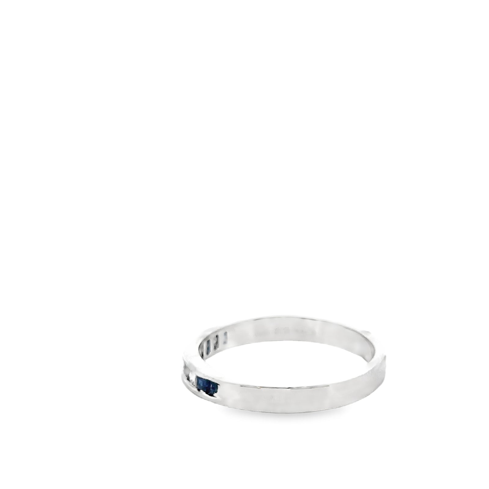 14k White Gold Sapphire and Diamond Ring