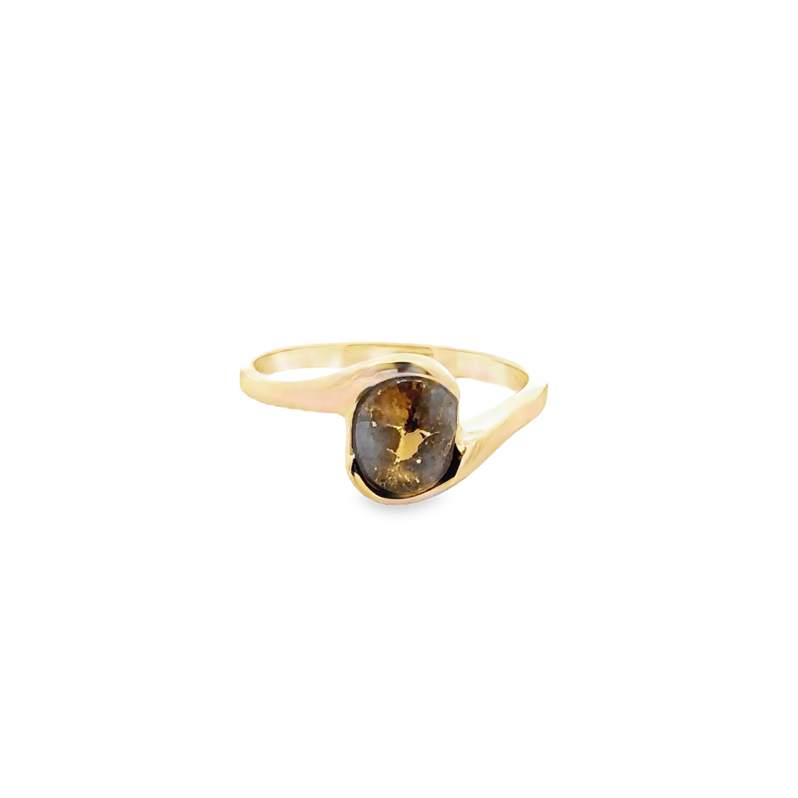 14k Yellow Gold Ring with Natural Gold Quartz
