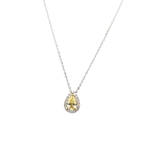 Elegant 14k Gold Pendant with Fancy Yellow Diamond