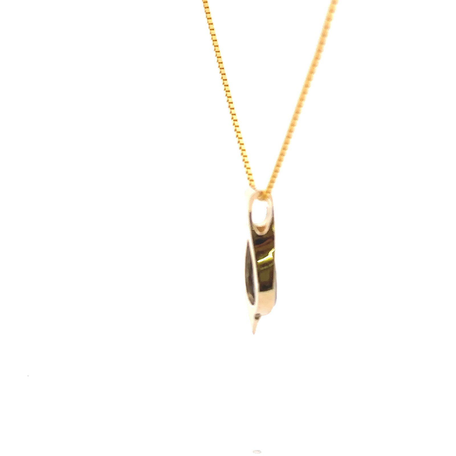 14k Yellow Gold Pendant with Natural Gold Quartz