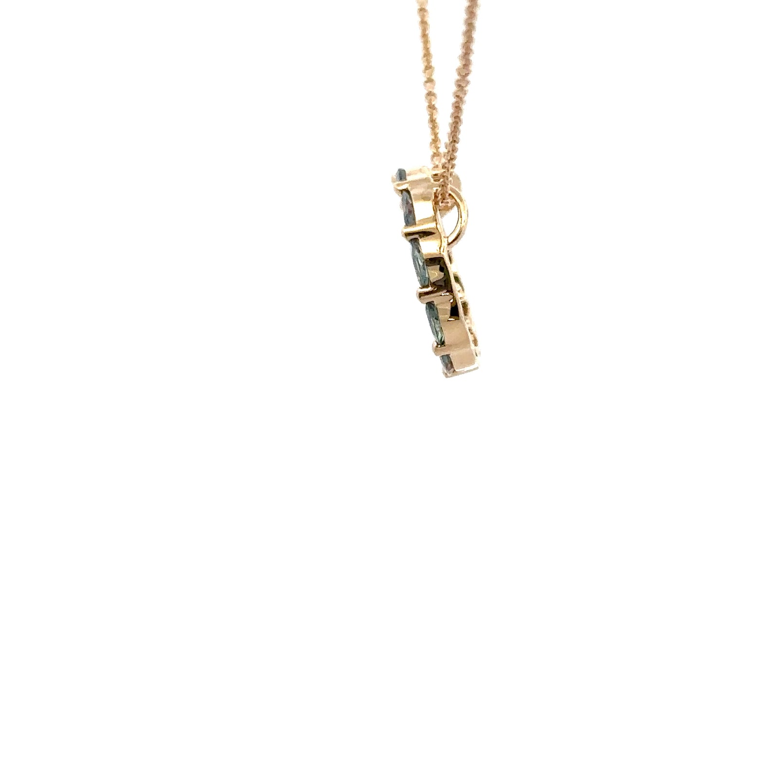 Elegant 18k Yellow Gold Alexandrite and Diamond Pendant