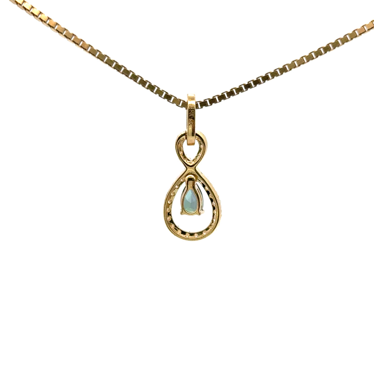 18k Yellow Gold Pendant with Natural Alexandrites and Diamonds