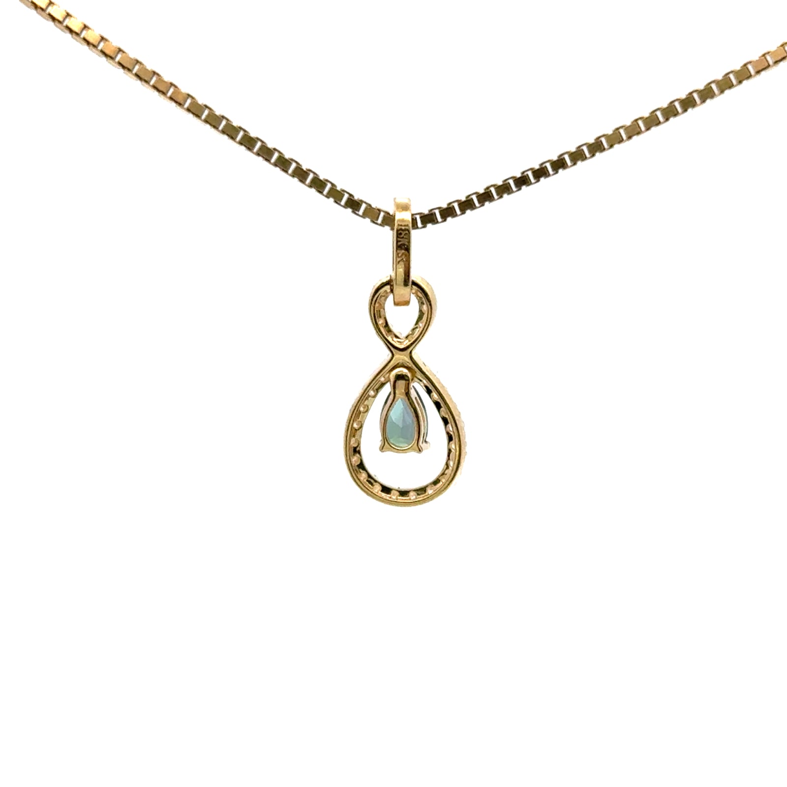 18k Yellow Gold Pendant with Natural Alexandrites and Diamonds
