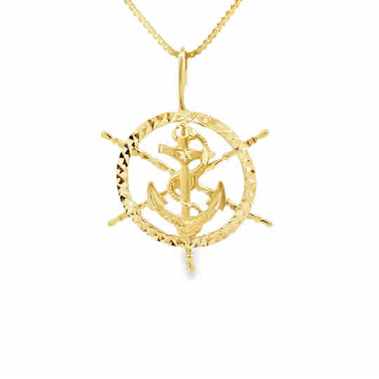 14k Yellow Gold Anchor Charm